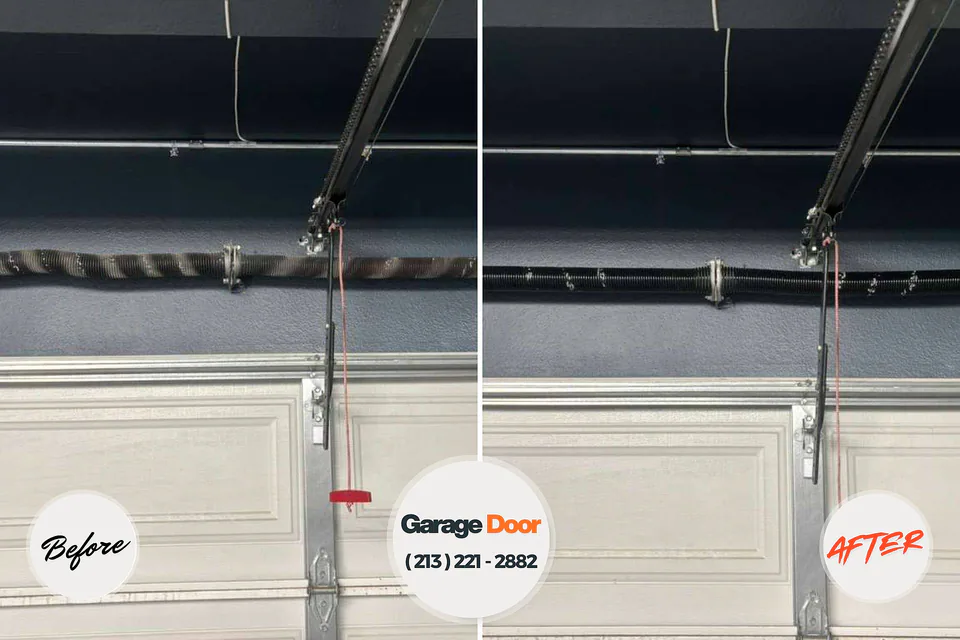 Before and after: garage door repair Reinholds, PA